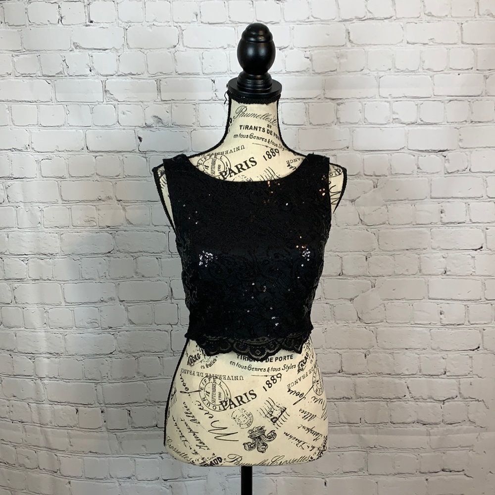 Jodi Kristopher Sequin Cropped Top size 3